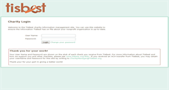Desktop Screenshot of charityadmin.tisbest.org